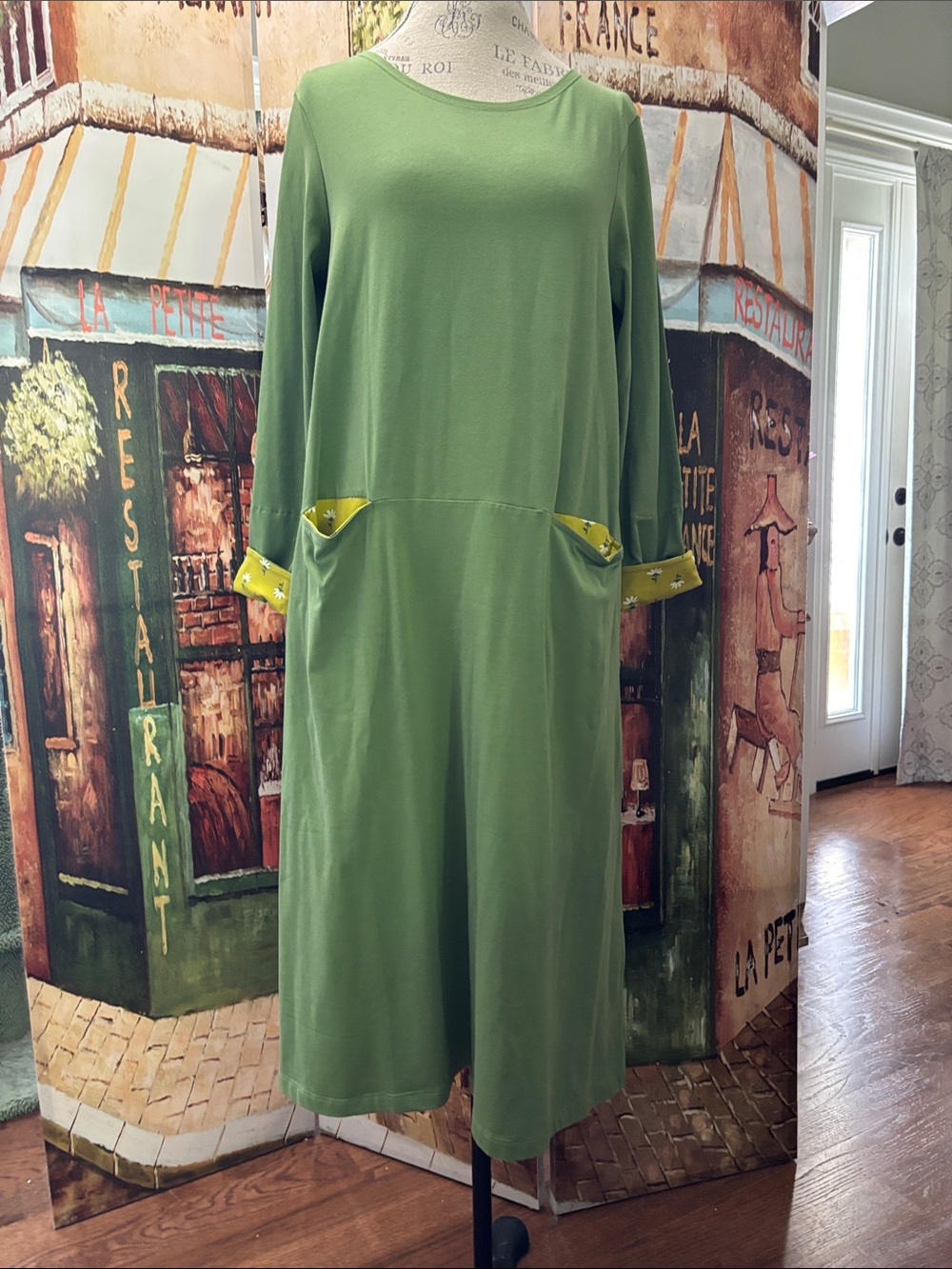 Gudrun Sjoden “Stella” Jersey Dress, Coriander, Size Medium